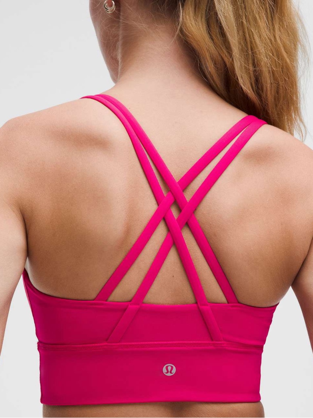 LULULEMON LONGLINE ENERGY BRA MEDIUM SUPPORT SIZE 10 PASSIONATE PSNT B-D Cups